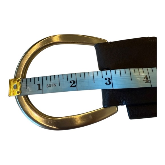 Ann Taylor D-Ring Buckle Genuine Leather Brown Trouser Belt Size Medium - Picture 10 of 13